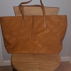 Faux Leather Tote Bag